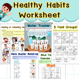 Fun & Healthy Habits Worksheet for Kids