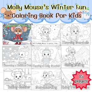 Molly Mouse’s Winter Fun: Winter Coloring Book for Kids