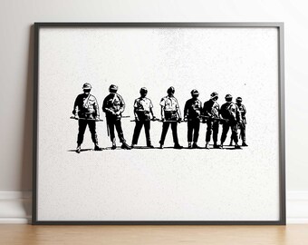 Riot Squad Instant Art Print 5 JPGs Digital Printable Banksy Style Instant Download Resist Street Art