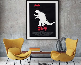 Godzilla 1954 Kaiju Inspired Digital Print Instant Download No Fold