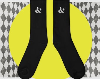 Ampersand Embroidered Socks