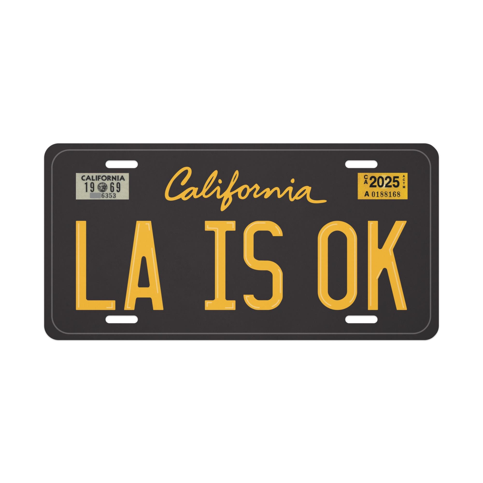 カリフォルニア LA IS OK ナンバープレート 非公式 男の隠れ家装飾 