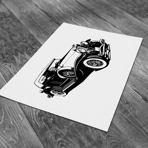 Duesenberg Motors Car Art Print 5 JPGs Digital Download Instant Print Hot Rod Girl Gift image 5