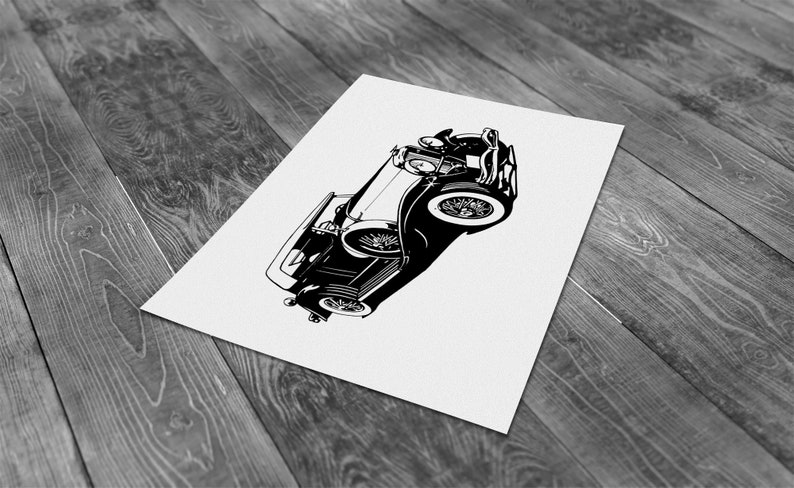 Duesenberg Motors Car Art Print 5 JPGs Digital Download Instant Print Hot Rod Girl Gift image 5