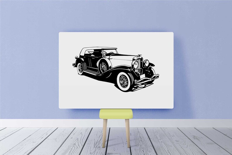 Duesenberg Motors Car Art Print 5 JPGs Digital Download Instant Print Hot Rod Girl Gift image 3