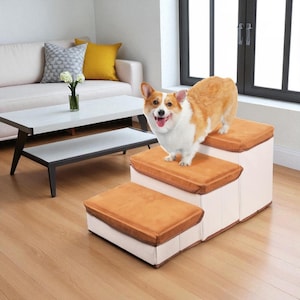 Foldable Pet Stairs (Set of 3) - Portable Dog & Cat Steps