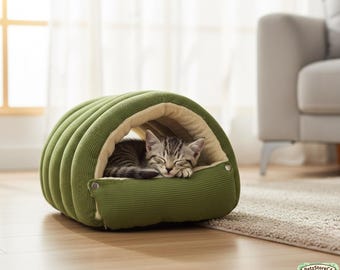 Winter pluche kattenmand – warm huisdierhuis, verdikte zachte kattengrot voor kittens, comfortabel slaapbed voor huisdieren