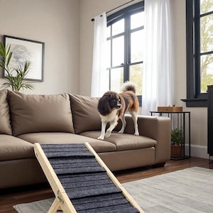 Adjustable Wooden Folding Pet Ramp | Dog Ramp for Bed and Couch | Portable Pet Ramp for Small & Medium Dogs