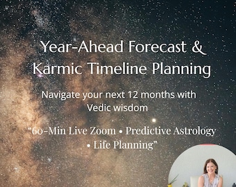 Year-Ahead Vedic Forecast & Karmic Timeline Planning | Personalized Astrology Roadmap for 12 Months