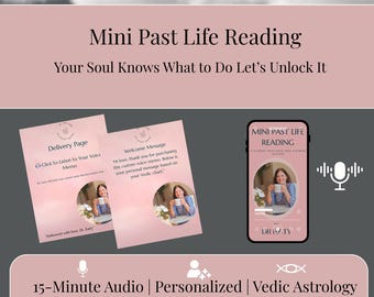 Vedic Astrology Past Life Reading: Personalized Voice Memo (MP3 Downloadable File or Streaming Link)