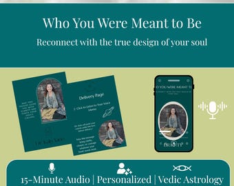 Personalized Vedic Astrology Reading: Soul Purpose Voice Note