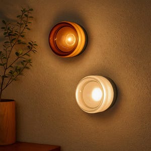 Modern Wall Sconce Light – Glass Round LED Lamp for Living Room, Bedroom, Hallway – Available in Multiple Colors