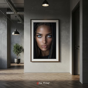 Beautiful blue eyes poster,Digital Portrait Poster, Printable Wall Art, Minimalist Woman Face,Poster for Instant Download, Modern Home Decor