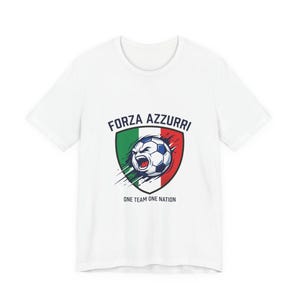 Forza Azzurri Shield Tee | Italy country pride, retro soccer supporters