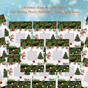 Weihnachtslabyrinthbuch für Kinder - Weihnachtsspaß-Puzzle-Challenge