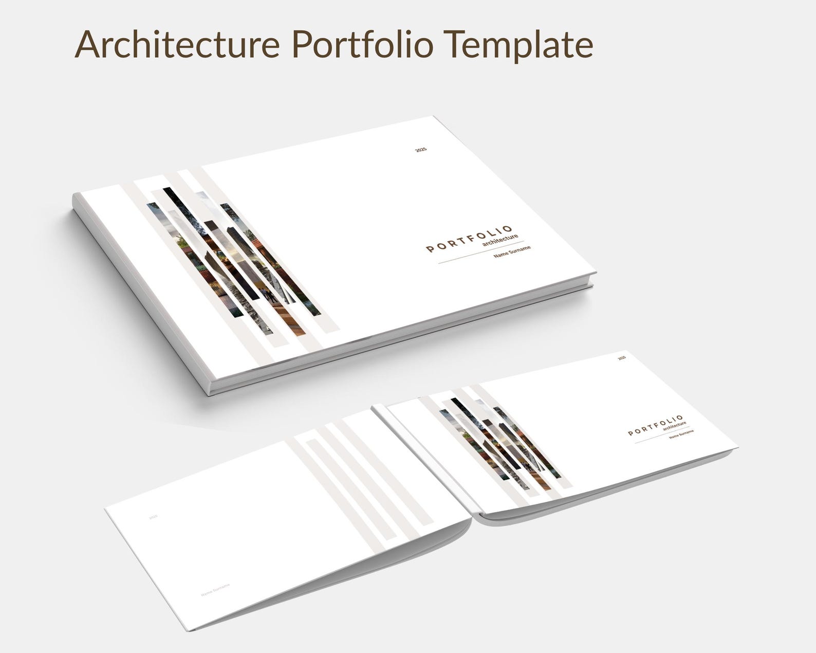 Architecture Portfolio Template Canva: Minimalist Design (digital ...