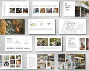 Architecture Portfolio Template | Minimalist A4 Layout (Canva & PDF)