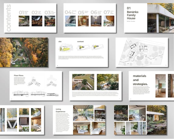 Architecture Portfolio Template | Minimalist A4 Layout (Canva & PDF)