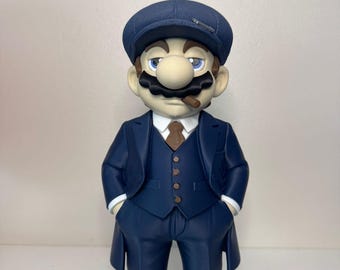 Mario Inspired Peaky Blinder Style Figure 3D Printed Collectable