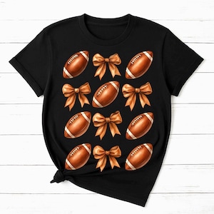 Football Coquette Bow PNG: Girly Game Day Sublimation Design (Digital Download