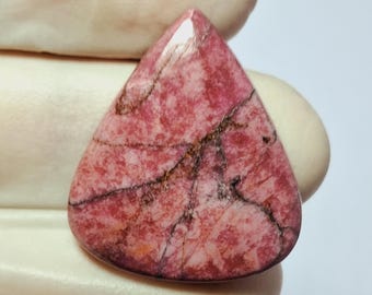 Pink Cobalt Cabochon Gemstone, Handmade Loose Gem (25X22 MM, 19 Carat)