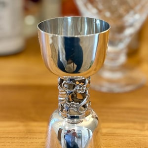 Very Rare Prohibition Era (1920’s) Ornate Baldwin & Miller Sterling Silver Double Jigger