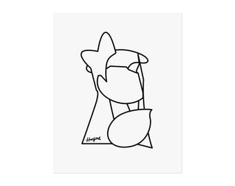 Minimalist Line Art Poster - Modern Home Decor, Fine Art Prints, Wall Art, Gift for Art Lovers, Contemporary Design