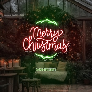 メリークリスマスネオンサイン、ホリデーウォールデコレーション、パーソナライズLEDライト