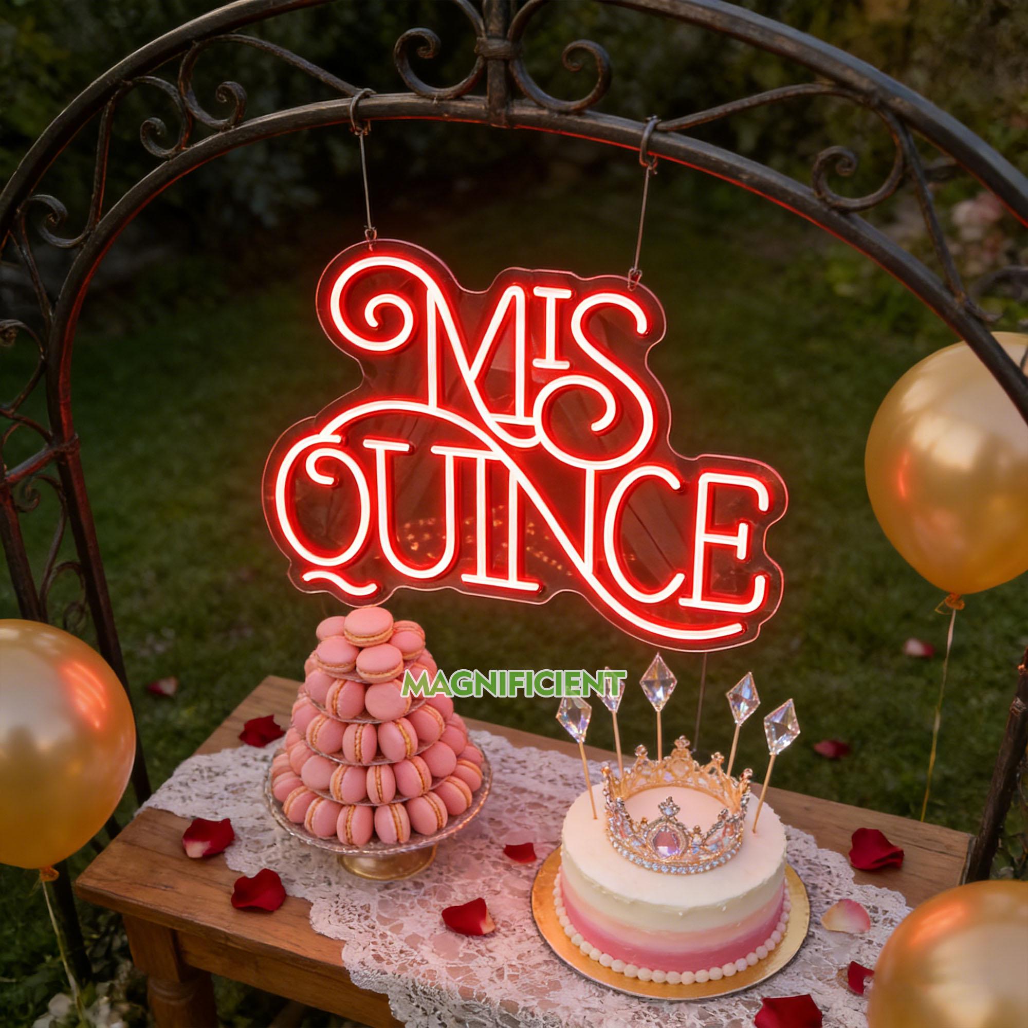 Mis Quince Neon Sign Sweet 15 Quinceanera Party Decor Mis Quince Neon ...
