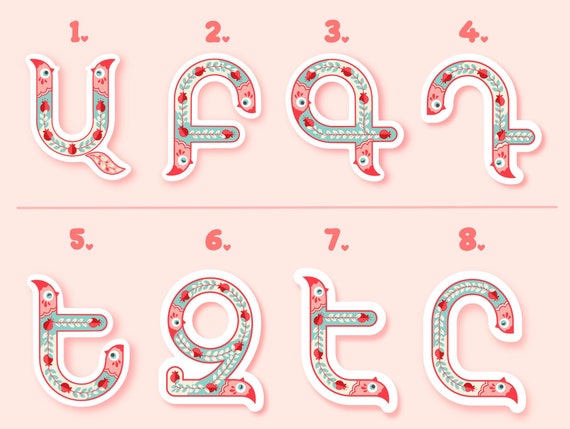 Armenian Calligraphy Letters