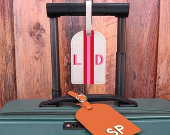 Etichetta per bagaglio personalizzata con monogramma in ombra, etichetta per borsa da viaggio personalizzata, etichetta identificativa con nome iniziale, regalo per viaggiatori, etichetta per valigia, bomboniera per matrimonio