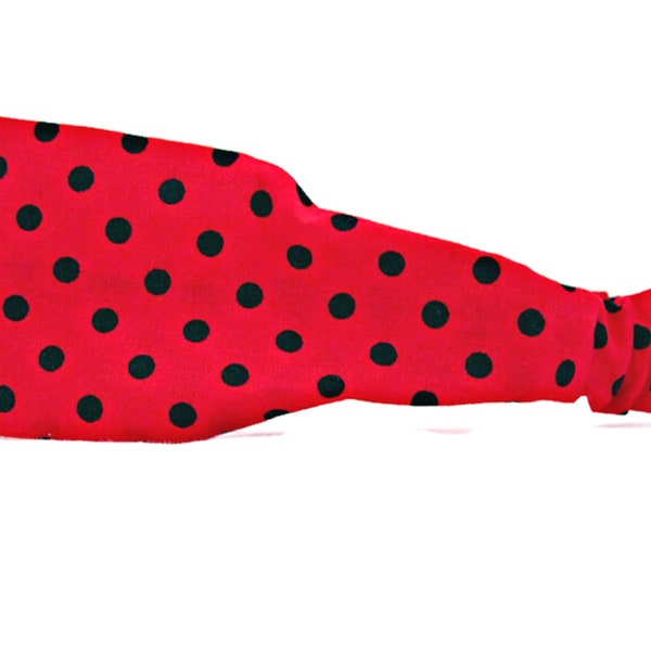 Polka dot headband for women or teens.