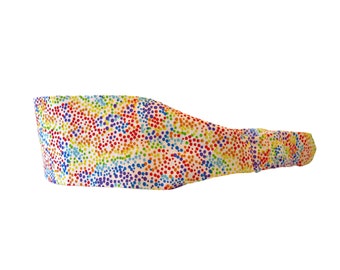 Fascia in cotone a pois arcobaleno per donne o adolescenti, fascia unisex, LGBTQIA+