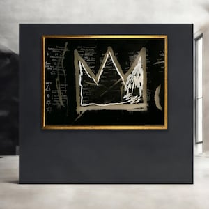Impression d&#39;art abstraite couronne graffiti – Décoration murale en toile moderne