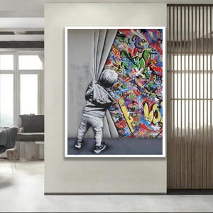 Banksy Urban Street Art Canvas Wall Decor