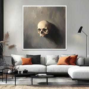 Dark Skull Canvas Wall Art – Gothic Home Decor