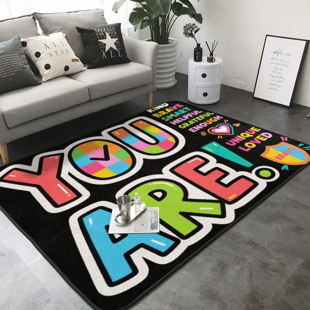 Affirming Rugs Personalized Positive Affirmation Classroom Rug: Growth Mindset Decor ...