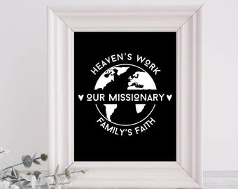 Set of 5 Missionary Art Prints, Family Faith Decor (Digital Download)