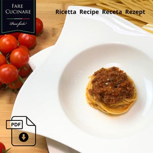 Spaghetti alla Bolognese - Italian Recipe Printable – Digital Download PDF