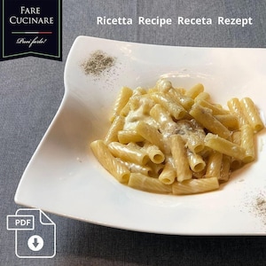 Pasta 4 Formaggi - Italian Recipe Printable – Digital Download PDF
