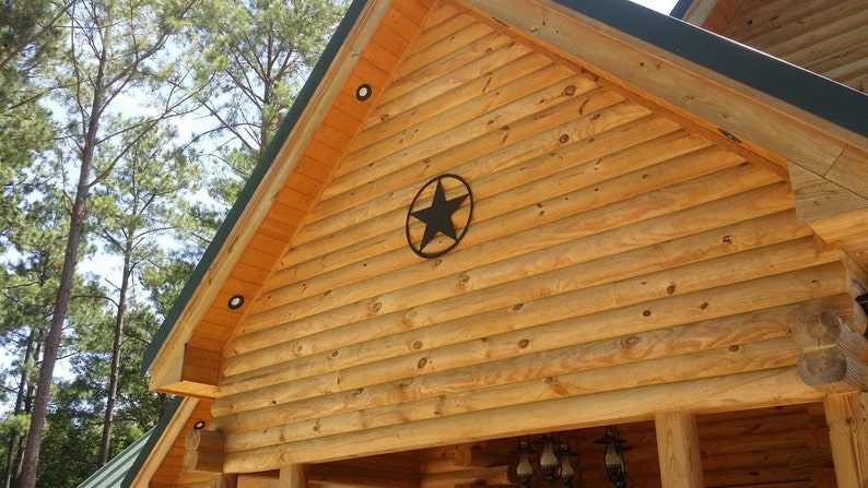 Texas Star Wall Plaque Applique Wooden Interior Exterior Hanger Pediment Decor