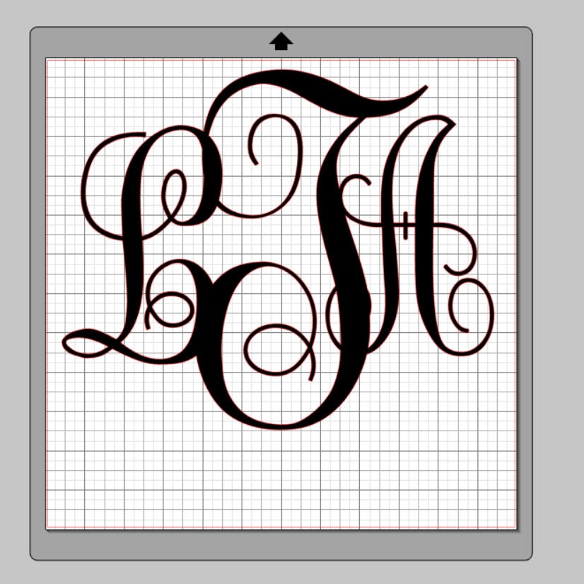 Monogrammed Car Decal Vinyl Sticker Interlocking Vine Letters ...