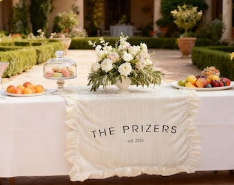 Custom Wedding Table Runner, Sweetheart Table Decor, Custom Sweetheart Table Runner, Wedding Table Decor