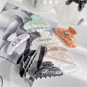 Customized Hair Claw,Bridesmaid Gift,Wedding Gift,Large Hair Claw Clips,Bride Shower Gift,Custom claw clip,Retro Hair Clip,Birthday Gift