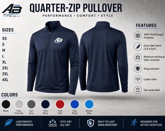 AB RIO Original Unisex Quarter-Zip Pullover