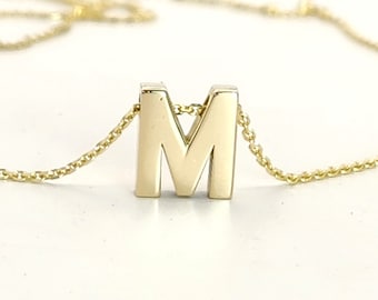 Initial necklace, Initial pendant, gold Initial, small Initial, gold necklace, letter pendant.
