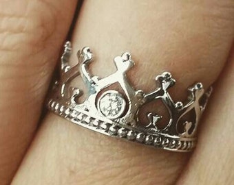 Gold crown ring, gold diamond crown ring, crown ring, crown gold ring, diamond crown ring , diamond crown ring engagement.