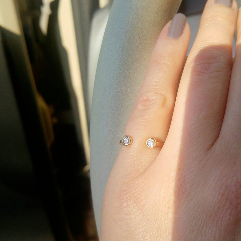 Gold Pinky Ring, Gold Diamond Pinky Ring, Gold Ring, Diamonds Pinky