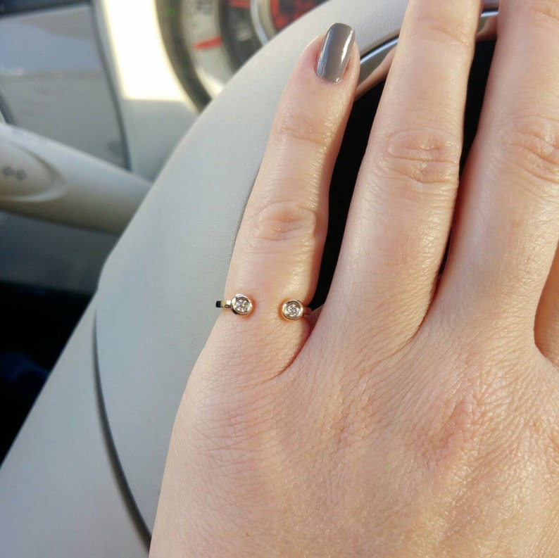 Gold Pinky Ring, Gold Diamond Pinky Ring, Gold Ring, Diamonds Pinky