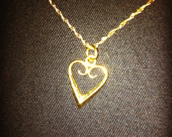 Gouden hart bedelketting - 14k geelgoud